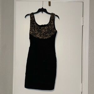 Black formal dress with lace